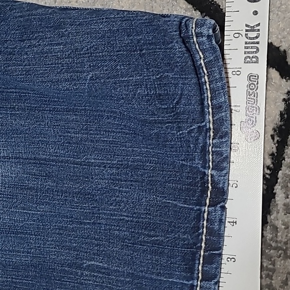 BKE PAYTON METALLIC EMBROIDERED BERMUDA DENIM SHORTS - Picture 12 of 12